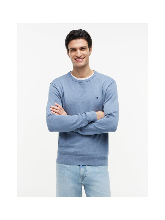 Tommy Hilfiger - Essential Cotton Crew -neule - D0Z BRISK BLUE HEATHER | Stockmann - photo 2