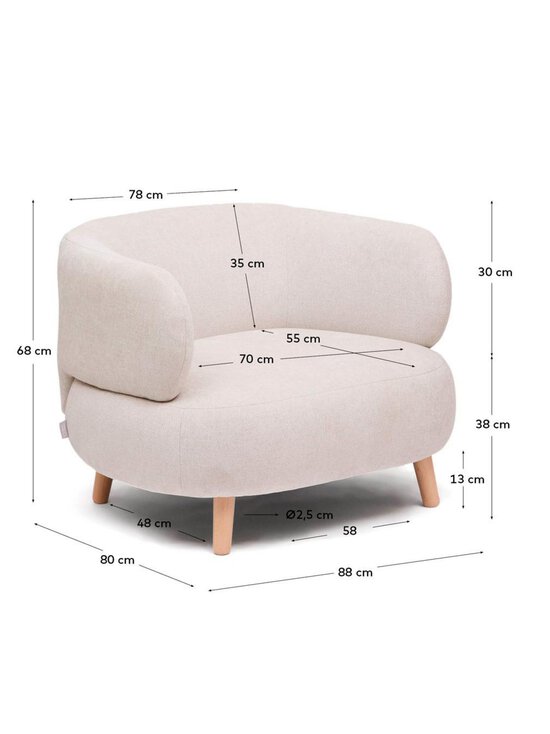 Kave Home - Luisa-nojatuoli - VALKOINEN | Stockmann - photo 8