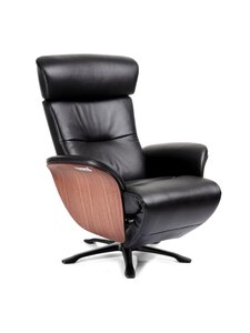 Conform - Nova-nojatuoli Sorrento-nahka musta / pähkinä - BLACK | Stockmann