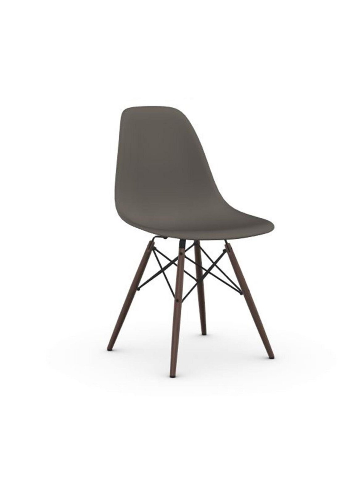 Eames dsw re -tuoli granite grey/ruskea vaahtera