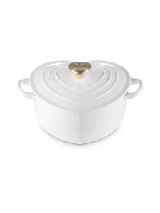 Le Creuset - Cast Iron Heart Shallow Casserole -uunivuoka 1.9 l, 20 cm - WHITE | Stockmann