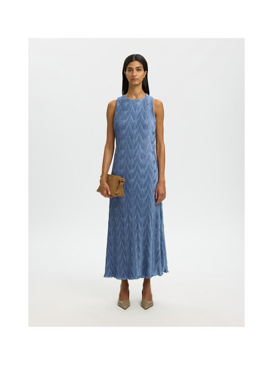 Selected - SlfAnya Regular Plisse potītes garuma kleita - DUSTY BLUE | Stockmann - photo 2