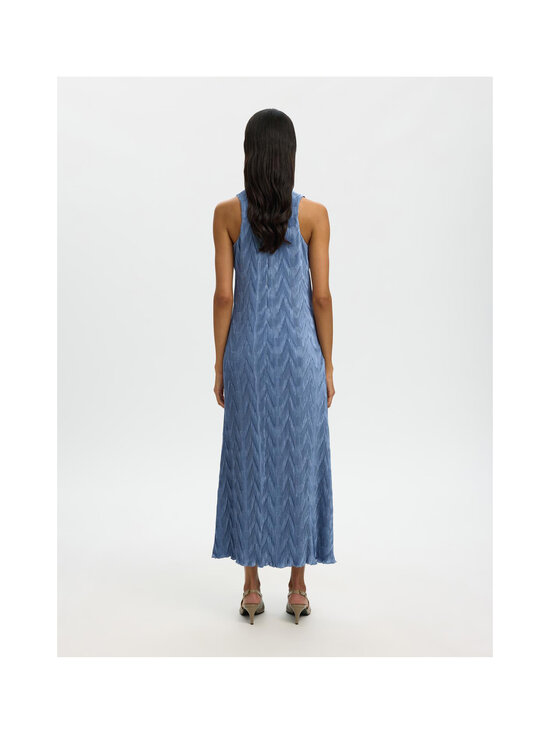 Selected - SlfAnya Regular Plisse potītes garuma kleita - DUSTY BLUE | Stockmann - photo 3