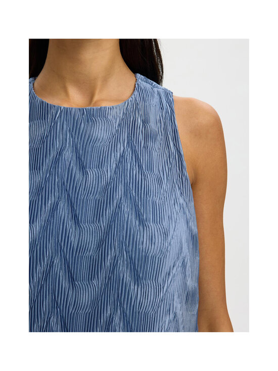 Selected - SlfAnya Regular Plisse potītes garuma kleita - DUSTY BLUE | Stockmann - photo 5