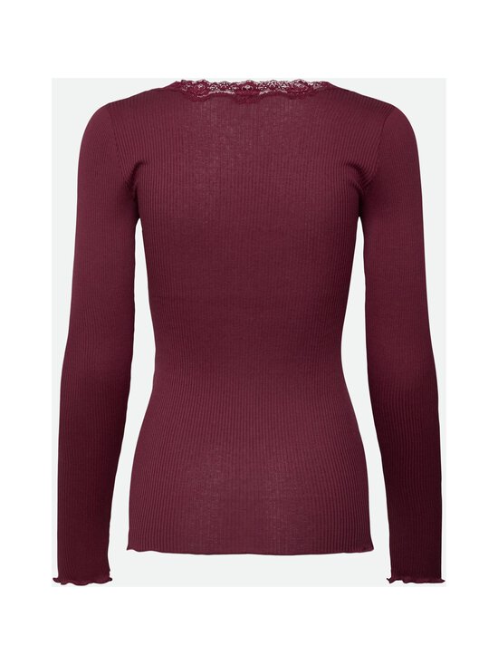Rosemunde - RWBabette Silk LS U-neck Lace T-shirt Rosemunde - WINE | Stockmann - photo 3