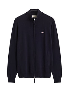 GANT - Superfine Lambswool Zip -neuletakki - 410 MARINE | Stockmann