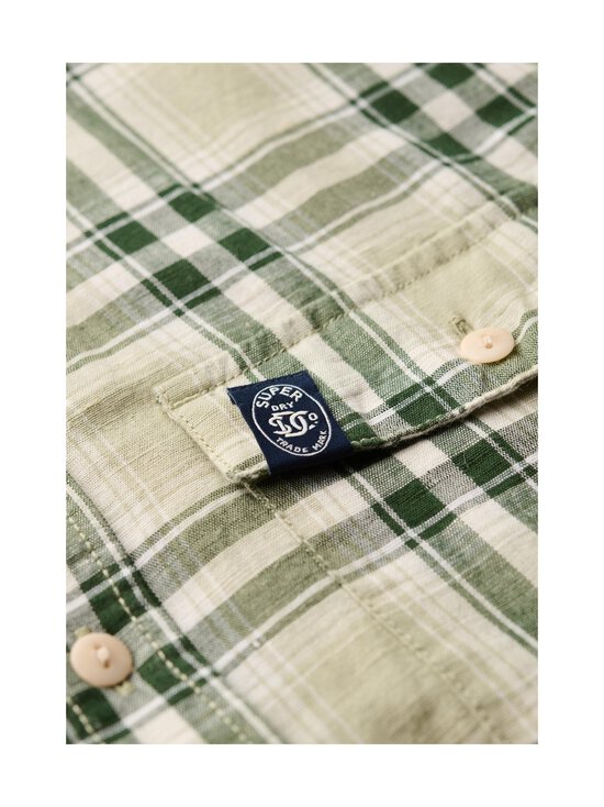 Superdry - Merchant Linen Check -kauluspaita - GYC GREEN CHECK - photo 2 Superdry - Merchant Linen Check -kauluspaita - GYC GREEN CHECK | Stockmann - photo 2