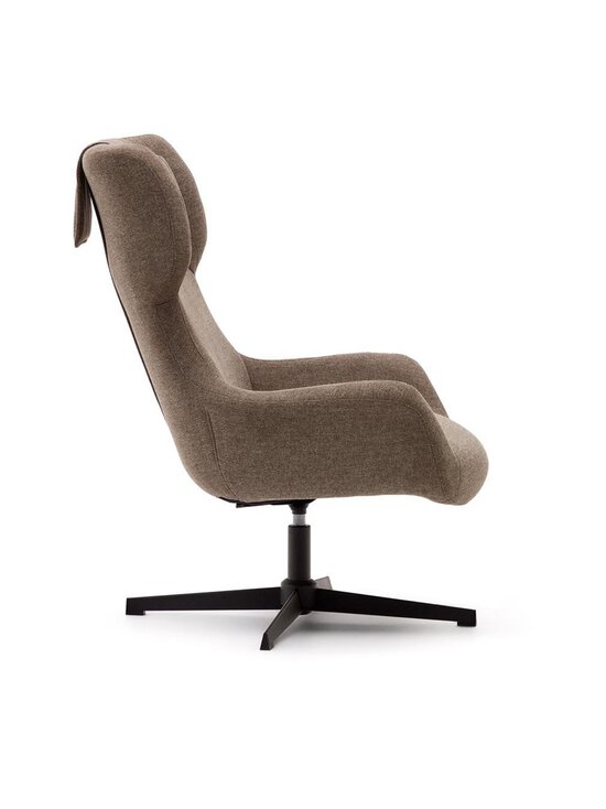 Kave Home - Zalina-nojatuoli vaaleanruskea chenille-kangas - BROWN | Stockmann - photo 2