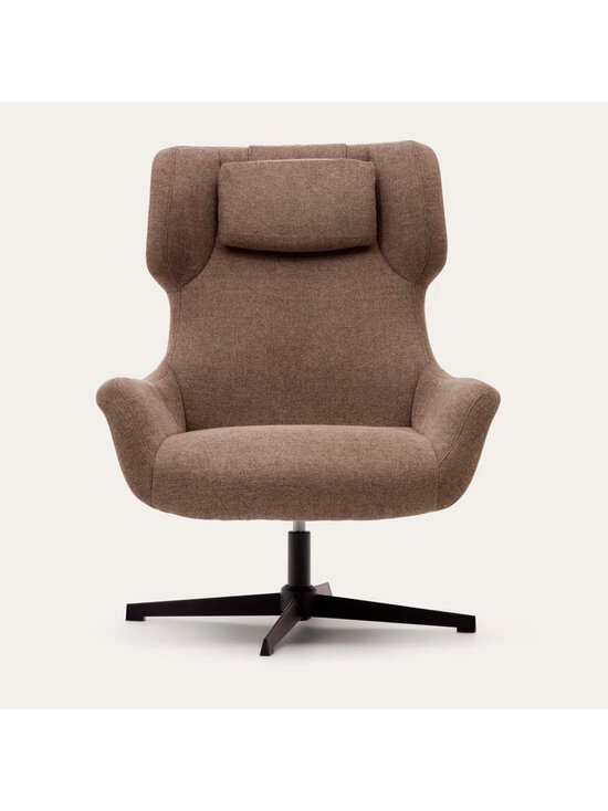 Kave Home - Zalina-nojatuoli vaaleanruskea chenille-kangas - BROWN | Stockmann - photo 4
