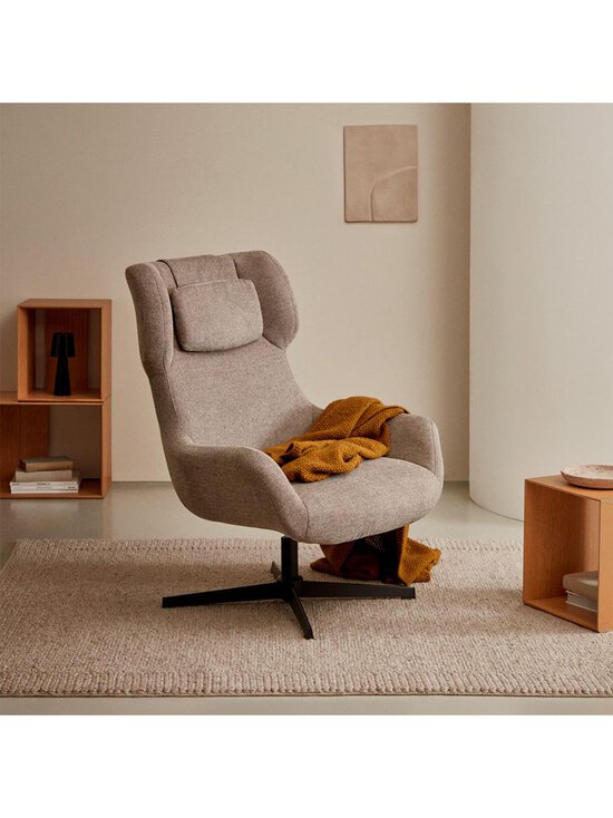 Kave Home - Zalina-nojatuoli vaaleanruskea chenille-kangas - BROWN | Stockmann - photo 7