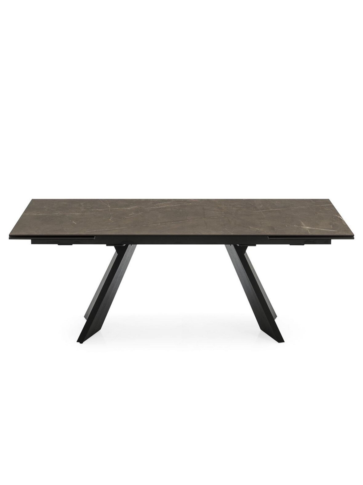 Icaro -jatkettava ruokapöytä pronssi/mattamusta 100 x 200/300 cm