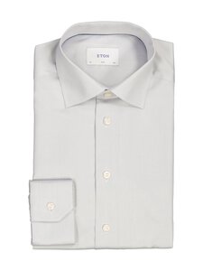 Eton - Slim Fit End On End Signature Shirt - 12 LIGHT GREY | Stockmann