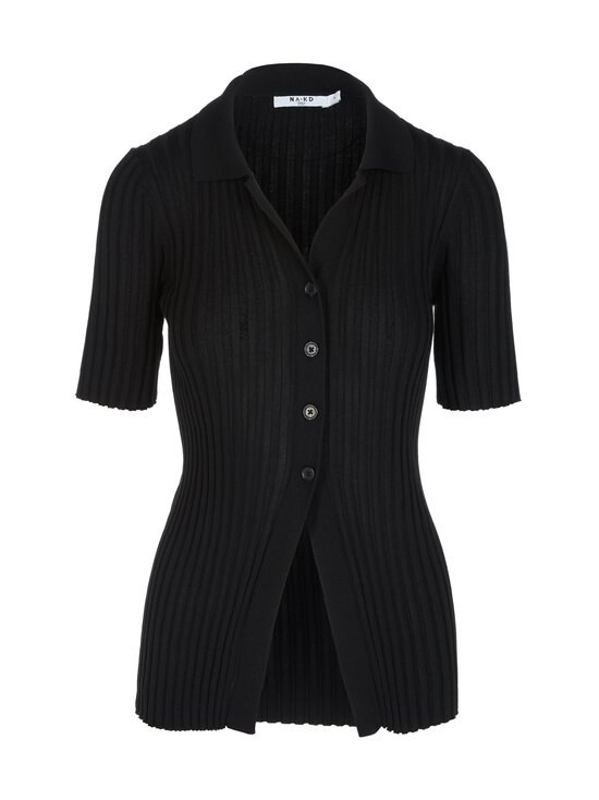 Ribbed Knitted Button -paita