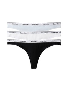 Calvin Klein Underwear Plus - Stringit 3-pack - GG2 BLACK/CLASSIC WHITE/PLEIN AIR | Stockmann