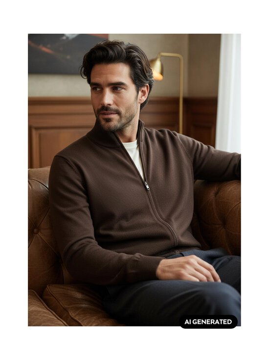 Cap Horn - Kardigan Elisha Cotton Merino - DK. BROWN | Stockmann - photo 5