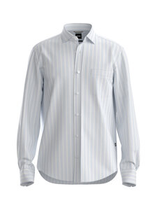 BOSS - Rob Striped -kauluspaita - OPEN BLUE | Stockmann