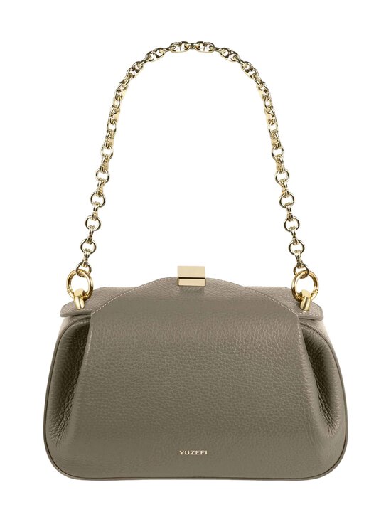 YUZEFI - Oyster Clutch Mini Pebble Grain -nahkalaukku - TAUPE | Stockmann - photo 1
