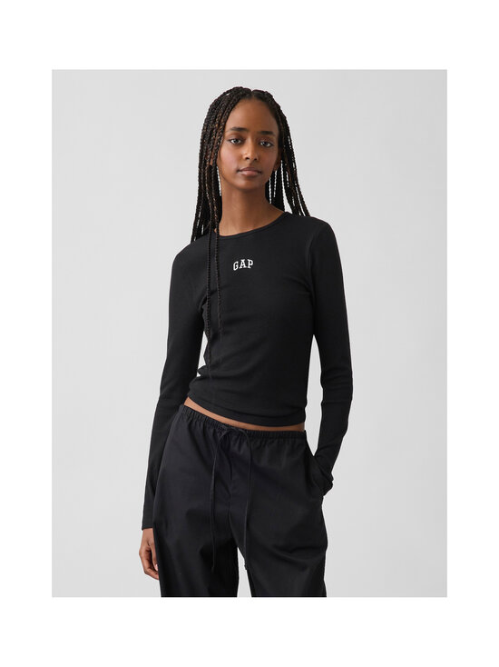 GAP - French Mod Logo trikotāžas krekls - BLACK 1 | Stockmann - photo 2