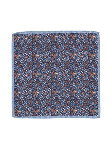 Stockholm Kravatt - Double Medallion Flower -silkkitaskuliina - 2 BLUE | Stockmann