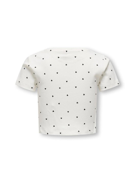 KIDS ONLY - KogBella Life -trikoopaita - CLOUD DANCER DETAIL:BLACK HEARTS | Stockmann - photo 2