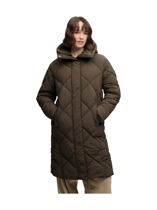 Superdry - Jakk Longline Diamond Quilt - 2QJ DEEP KHAKI GREEN | Stockmann - photo 1