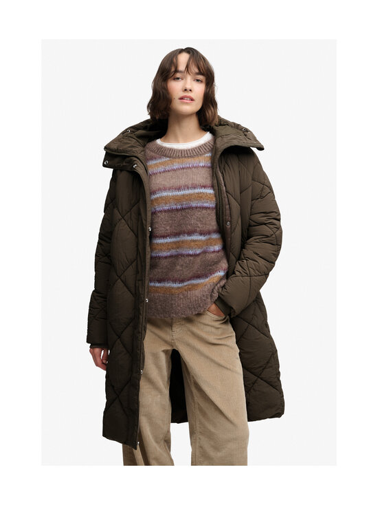 Superdry - Jakk Longline Diamond Quilt - 2QJ DEEP KHAKI GREEN | Stockmann - photo 2