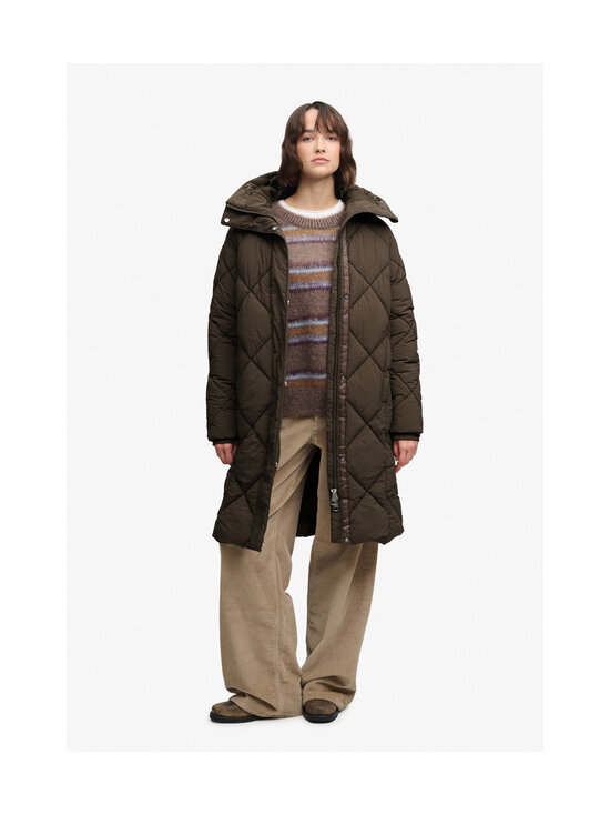 Superdry - Jakk Longline Diamond Quilt - 2QJ DEEP KHAKI GREEN | Stockmann - photo 3
