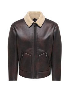 Only & Sons - OnsRiker Shearling -takki - HOT FUDGE DETAIL:ECRU COLLAR | Stockmann