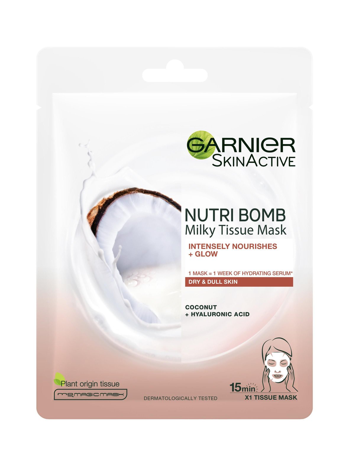 Nutri Bomb Milky Sheet Mask -kangasnaamio 28 g