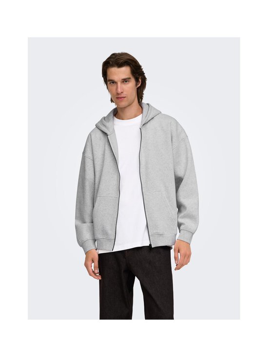 Only & Sons - Kapuutsiga dressipluus OnsCeres Oversized - SUPER LIGHT GREY MELANGE | Stockmann - photo 3