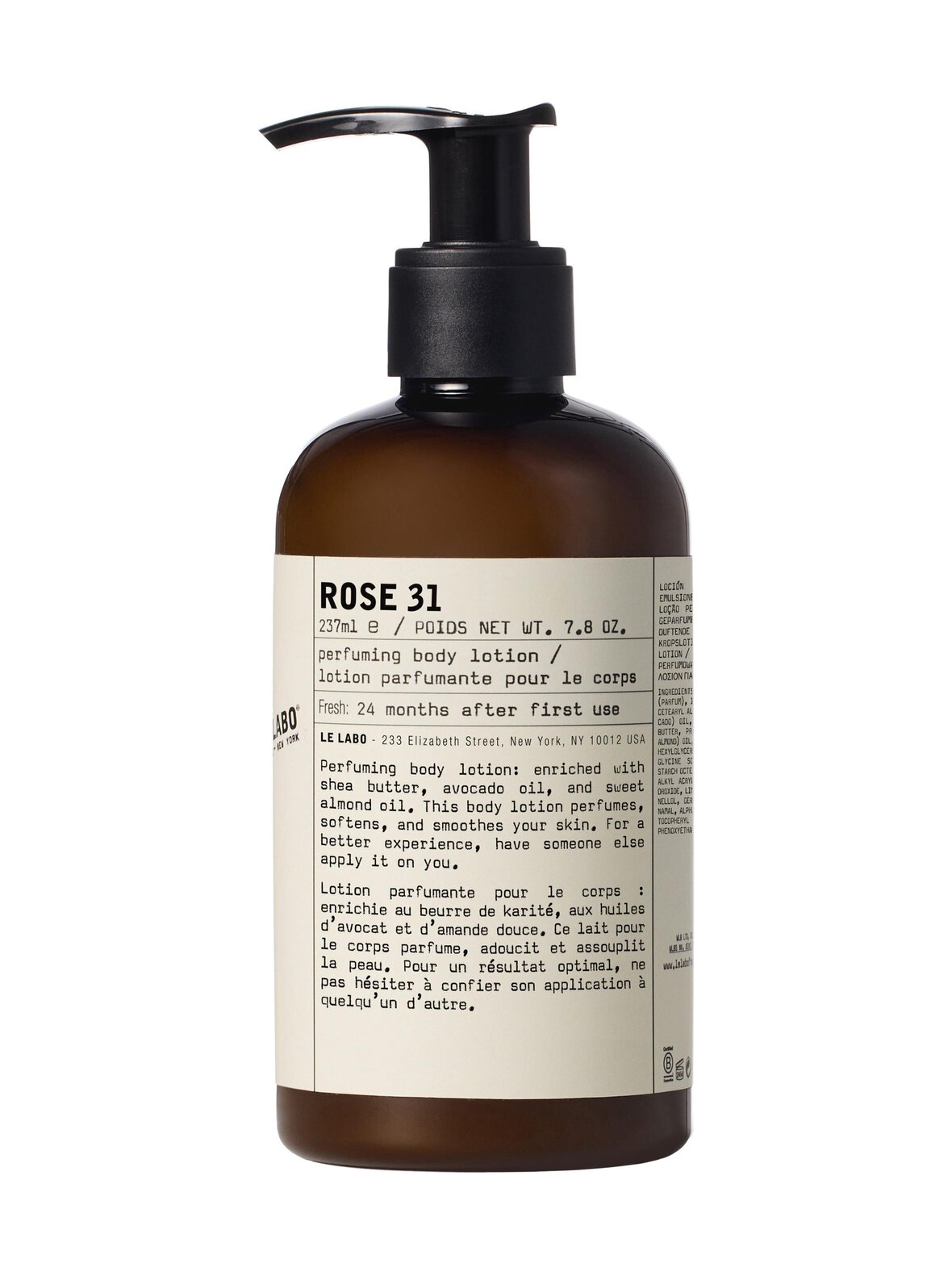 Rose 31 Body Lotion -vartalovoide, 237 ml