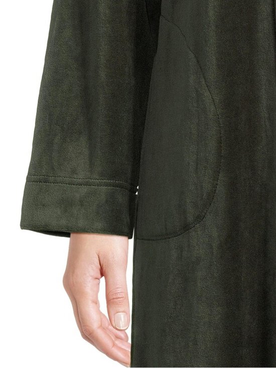 Damella - Vetoketjullinen velour-aamutakki - 258 DARK OLIVE | Stockmann - photo 5