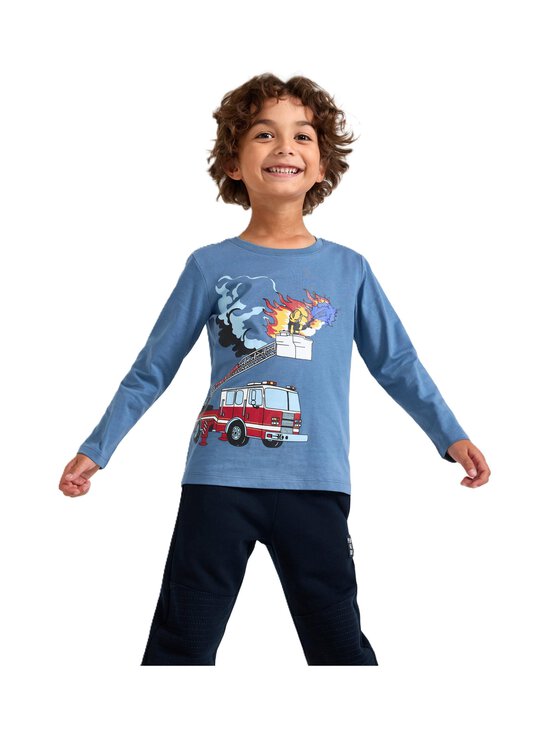 Lindex - Fire truck -trikoopaita - 9392 DUSTY BLUE - photo 3 Lindex - Fire truck -trikoopaita - 9392 DUSTY BLUE | Stockmann - photo 3