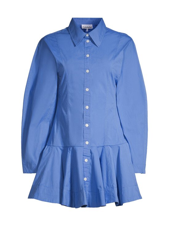 Ganni - Stretch Cotton Mini -paitamekko - 591 MARINA | Stockmann - photo 1