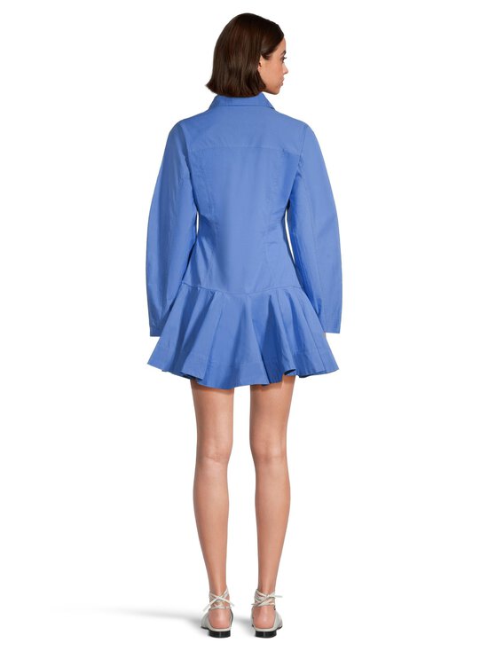 Ganni - Stretch Cotton Mini -paitamekko - 591 MARINA | Stockmann - photo 3