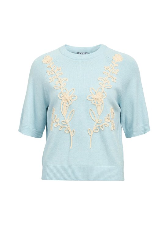 Object - ObjLaney Rubin -neule - WINTER SKY DETAIL:MELANGE SANDSHELL FLORAL EMB | Stockmann - photo 1