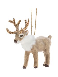 Weiste - Pörröinen peurajoulukoriste - BROWN WHITE | Stockmann