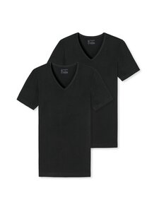 Schiesser - 2-pack V-neck -paita - 000 BLACK | Stockmann