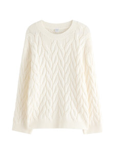 Lindex - Cable Jumper -neulepaita - 300 WHITE | Stockmann