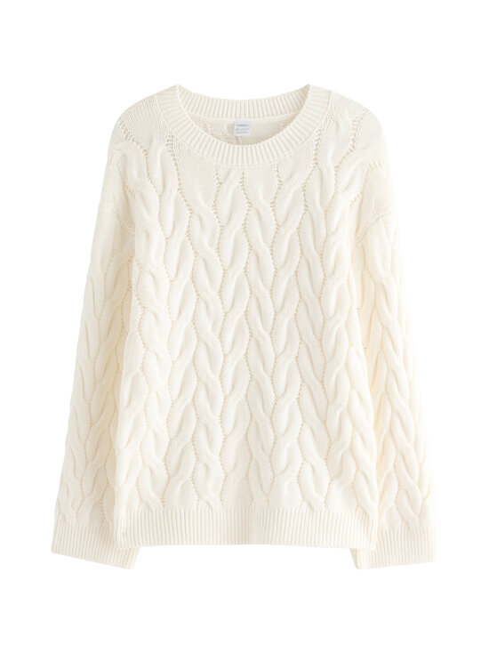 Lindex - Cable Jumper -neulepaita - 300 WHITE | Stockmann - photo 1