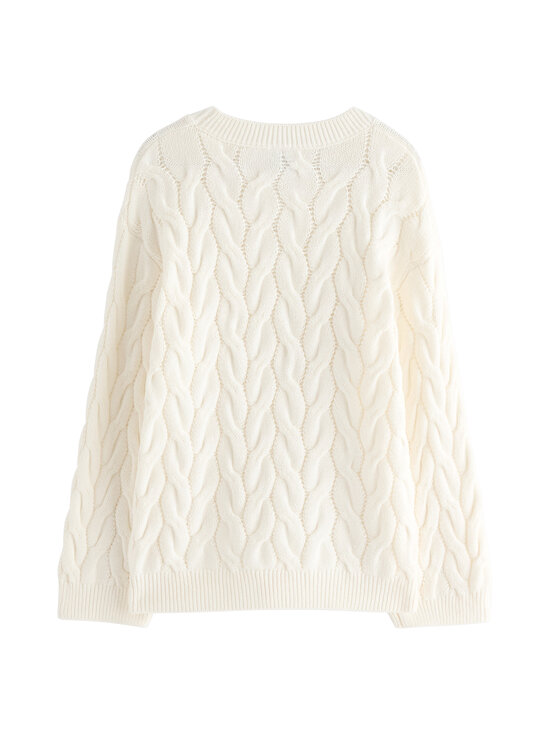 Lindex - Cable Jumper -neulepaita - 300 WHITE | Stockmann - photo 2
