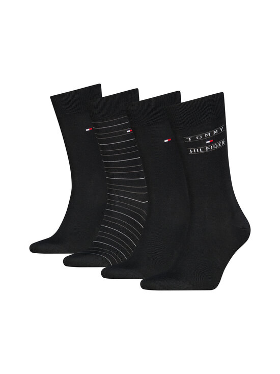 Tommy Hilfiger - Tommy Stripe -sukat 4-pack - 002 BLACK | Stockmann - photo 1