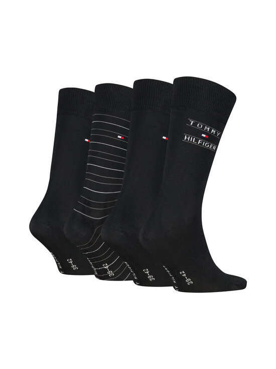 Tommy Hilfiger - Tommy Stripe -sukat 4-pack - 002 BLACK | Stockmann - photo 2