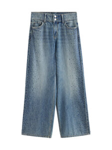 Lindex - Teksapüksid Wide Rhinestone - 791 BLUE | Stockmann