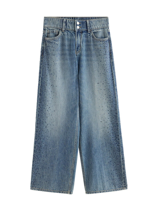 Lindex - Teksapüksid Wide Rhinestone - 791 BLUE | Stockmann - photo 1