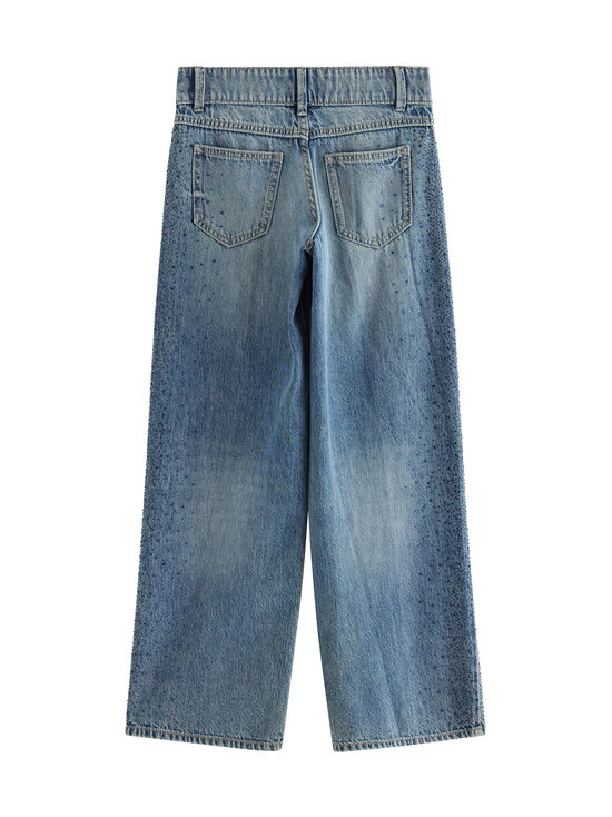 Lindex - Teksapüksid Wide Rhinestone - 791 BLUE | Stockmann - photo 2