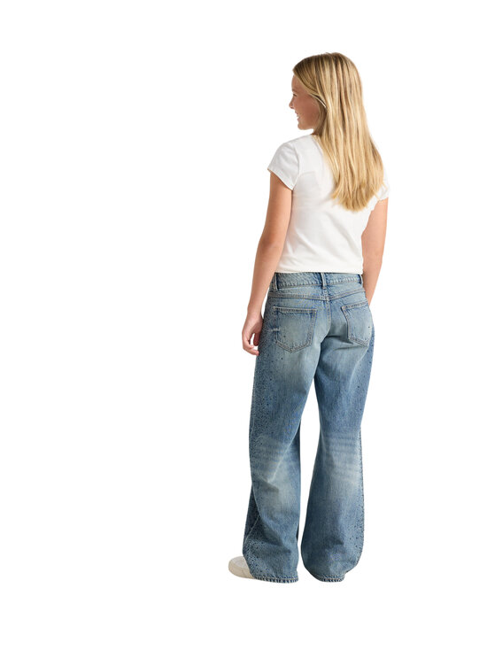 Lindex - Teksapüksid Wide Rhinestone - 791 BLUE | Stockmann - photo 4