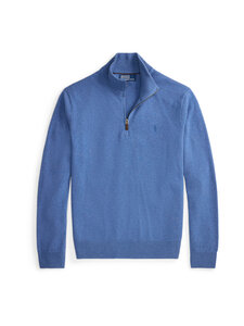 Polo Ralph Lauren - Half Zip Logo -neulepaita - 502 BLUE BORAGE HEATHER | Stockmann