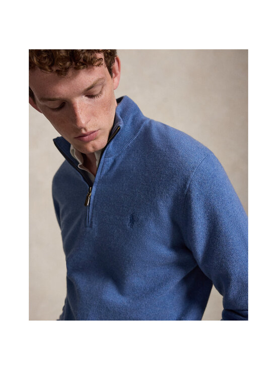 Polo Ralph Lauren - Half Zip Logo -neulepaita - 502 BLUE BORAGE HEATHER | Stockmann - photo 5