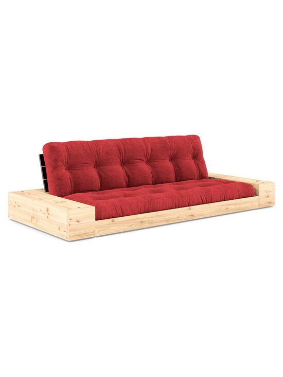 Karup Design - Base-futonsohva laatikoilla Corduroy-kangas ruby red/musta L 244 cm - PINK | Stockmann - photo 1